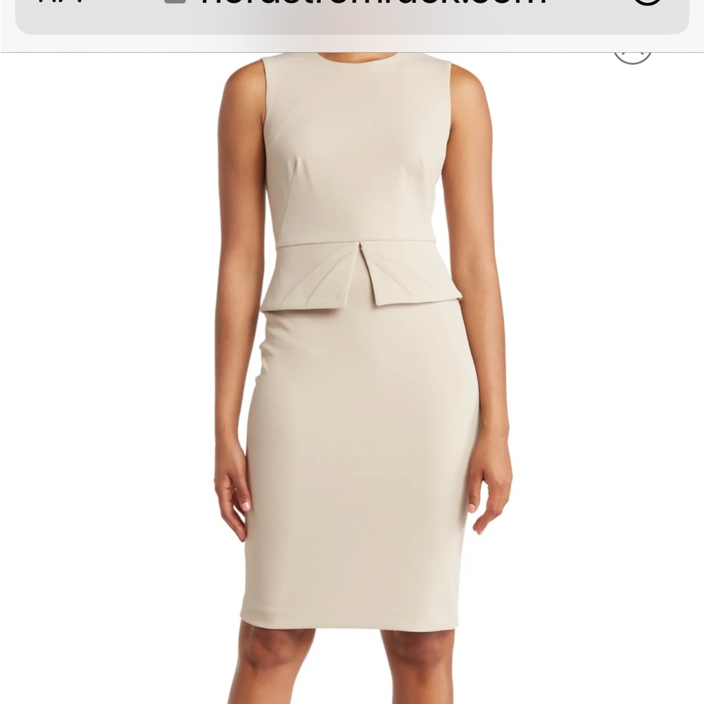 Calvin Klein Crepe Peplum Dress.  Size 4